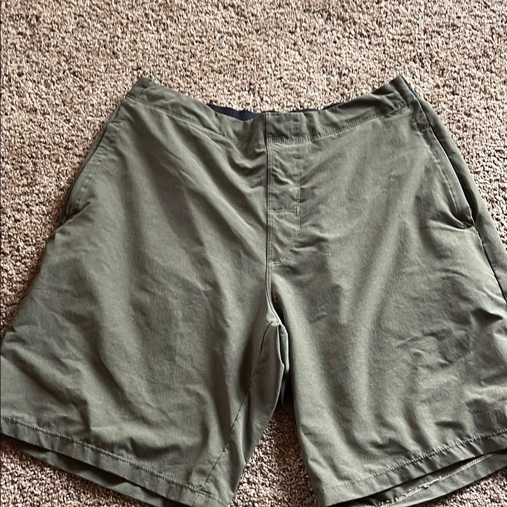 NOBULL Green Athletic Shorts with Rugged Texture
